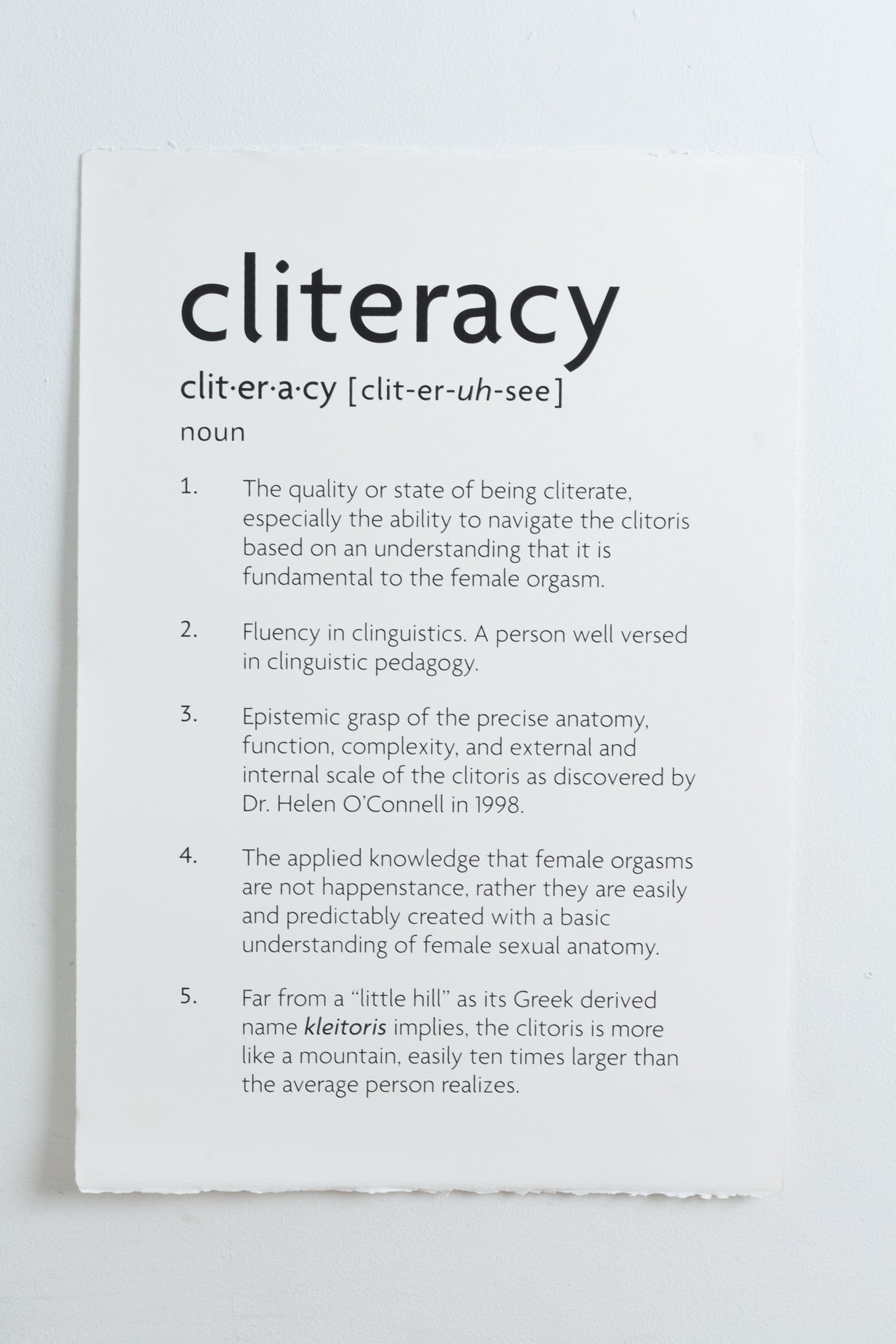 CLITERACY, Definition