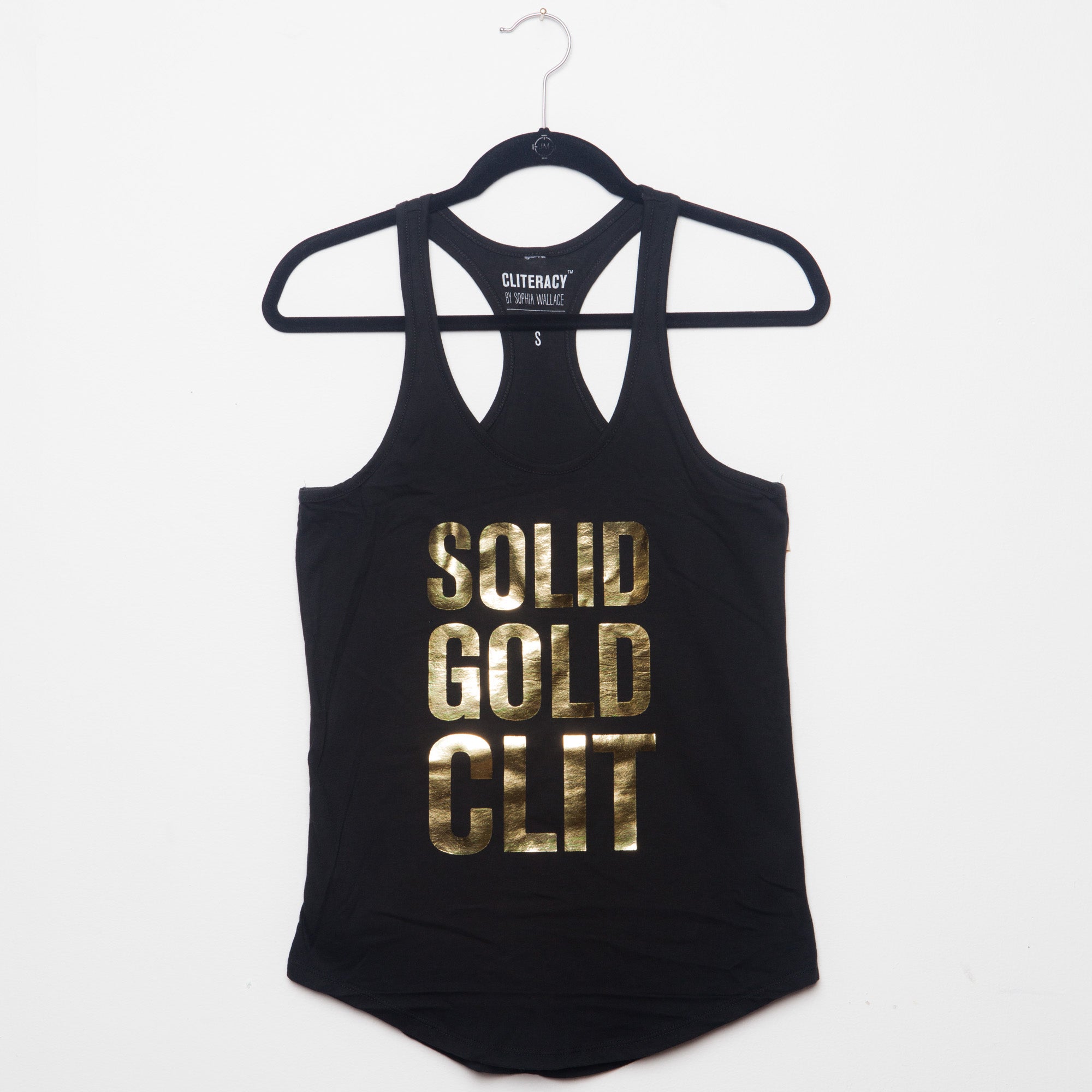 SOLID GOLD CLIT | Cotton Racerback Tank
