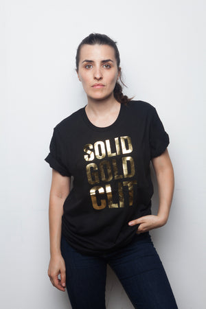 SOLID GOLD CLIT | Classic Cotton T-Shirt